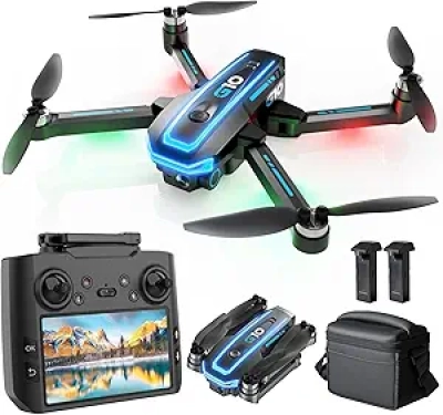GPS Drone 4K Camera with 4.5" Screen Remote - 250g Foldable FPV RC Quadcopter