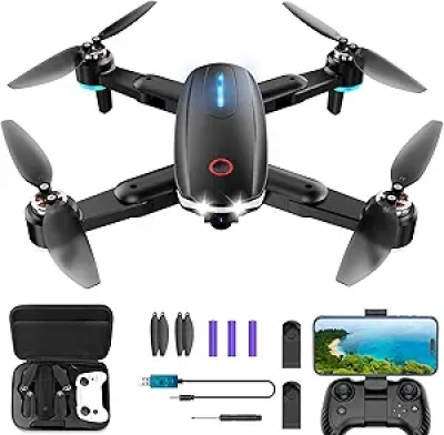 1080P HD FPV Foldable Drone with Camera - Voice Control & Gesture Selfie for Kids & Beginners