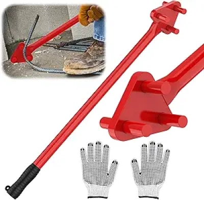 Manual Rebar Bender for 5/8" Bars - Professional Hand Operated Metal Bending Tool