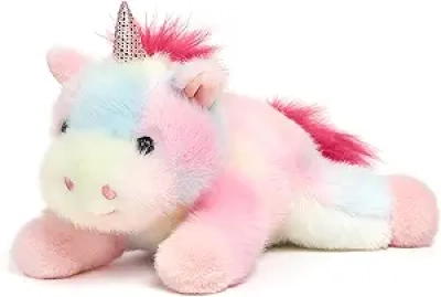 Rainbow Unicorn Stuffed Animal - Soft Plush Toy for Kids & Toddlers