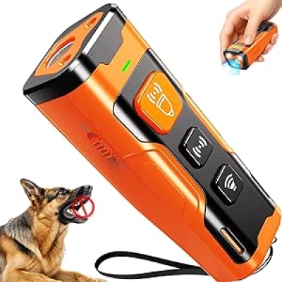 Ultrasonic Dog Bark Deterrent Device | 3-in-1 Anti Barking Training Tool for Indoor & Outdoor