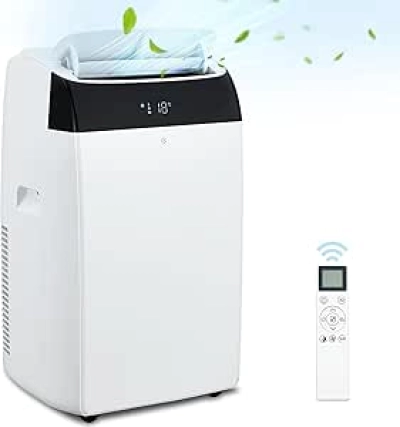14000 BTU Portable Air Conditioner with Remote Control & Dehumidifier