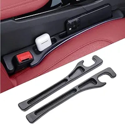 Car Seat Gap Filler 2-Pack with Phone Holder - Universal Fit for Cars, SUVs & Trucks