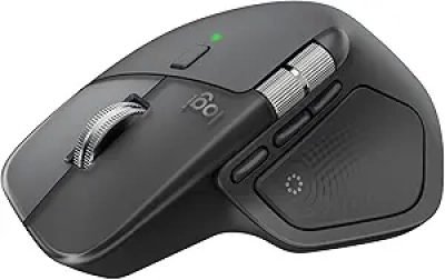 Logitech MX Master 4 Ergonomic Wireless Mouse - Advanced Haptic Feedback & Ultra-Fast Scrolling