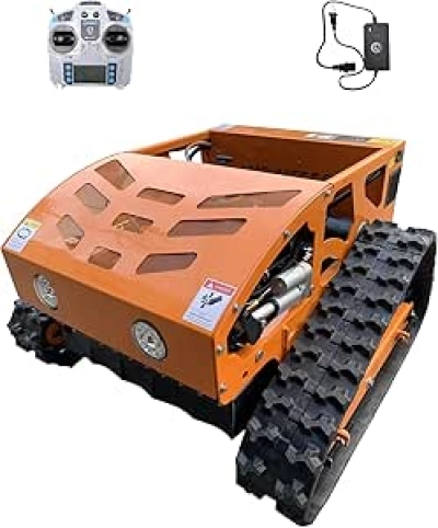 Remote Control Robotic Lawn Mower 45° Slope - 6HP Tracked All-Terrain Grass Cutter