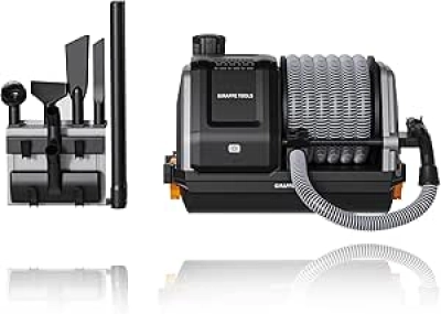 Giraffe Tools Grandstorm 30 FT Wet Dry Vacuum Cleaner with 6 Nozzles - Wall Mounted Car Detailing Vacuum