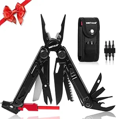 WETOLS 27-in-1 Multitool with Pocket Knife | Stainless Steel EDC Gear for Survival & Camping