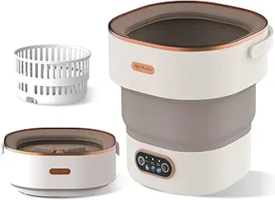 Portable Mini Washing Machine 16L - Foldable Compact Washer for Travel & Apartment