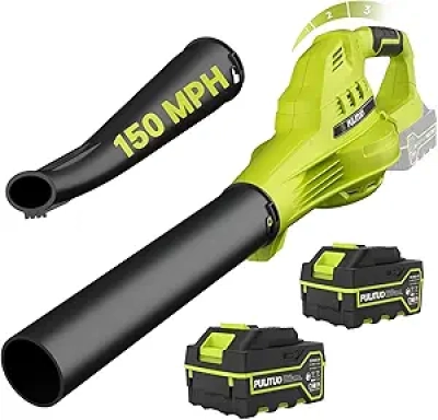 150MPH Cordless Leaf Blower with 2X 4.0Ah Batteries - Lightweight Electric Yard Blower