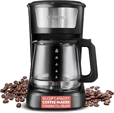 Gourmia 12 Cup Coffee Maker with Pause & Serve - One-Touch Brewing