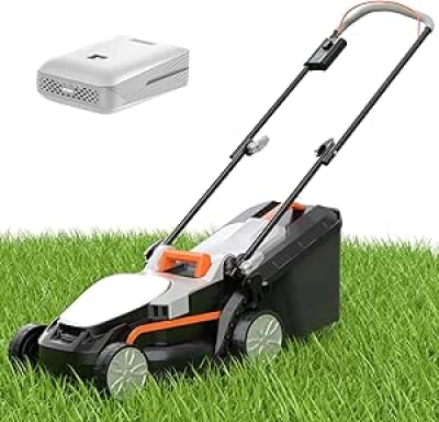 Litheli Cordless Electric Lawn Mower 13.2" - 1300 Sq.Ft Coverage w/ 4.0Ah Battery
