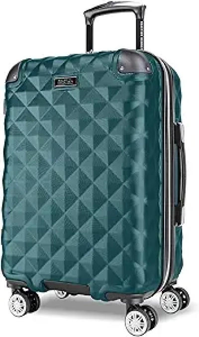 Kenneth Cole REACTION Diamond Tower 20-Inch Hardside Spinner Luggage - Deep Teal