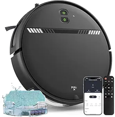 Robot Vacuum and Mop Combo with WiFi & Voice Control - 1400Pa Suction