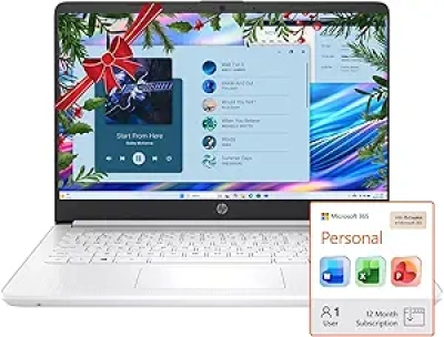 HP Ultra Slim 14" Laptop for Students & Business | Intel Quad-Core, 8GB RAM, 1.1TB Storage, Windows 11 + 1 Year Office 365