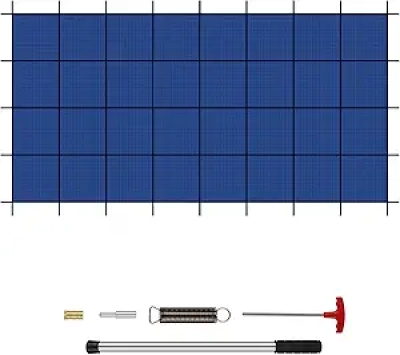 16x32ft Inground Pool Safety Cover - Heavy-Duty Mesh with Installation Kit