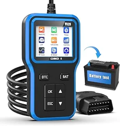 OBD2 Scanner with Battery Tester - Professional Car Diagnostic Tool for All Vehicles Since 1996