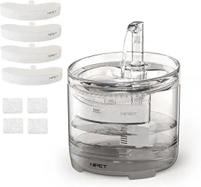 NPET Cat Water Fountain 1.5L - Automatic Pet Drinking Fountain with 4 Filters
