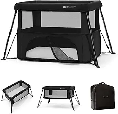 Kinderkraft CAMI 3-in-1 Travel Cot - Portable Baby Bed Birth to 3 Years