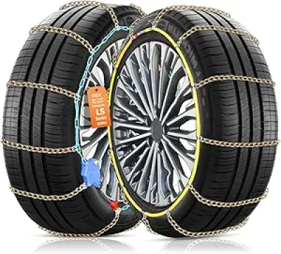 DEDC Auto Lock Snow Tire Chains - 50s Quick Install, 650Mi Durability | Car & SUV