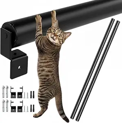 Cat Escape Barrier Fence Roller Topper - 7.68ft Anti-Jump Pet Containment for Patios & Gardens