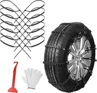 Universal Snow Tire Chains for Cars & SUVs - Anti-Slip Emergency Winter Chains