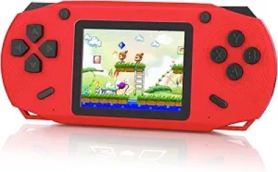 16 Bit Handheld Game Console for Kids - 200 Preloaded Games, 3.0'' Screen, Red