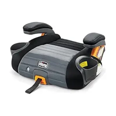 Chicco GoFit ClearTex Plus Backless Booster Car Seat | LATCH, Quick-Release, 40-110 lbs