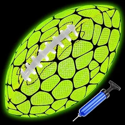 Glow in The Dark Football - LED Light Up Sports Ball for Kids & Adults