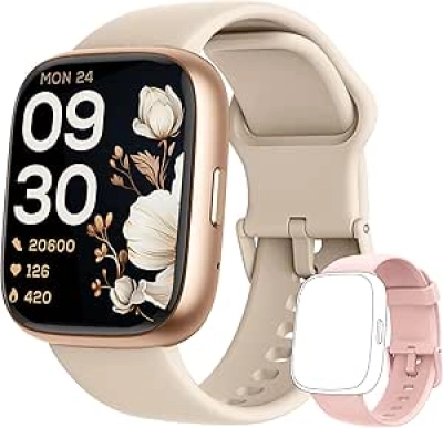 Smart Watch for Women & Men with Alexa, 44mm, 100+ Sports Modes, Heart Rate Monitor