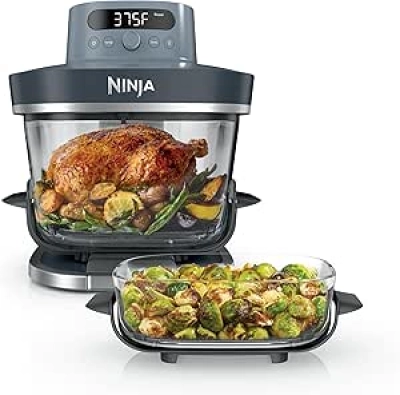Ninja Crispi Pro 6-in-1 Glass Air Fryer | 6qt & 2.5qt Containers | Non-Toxic
