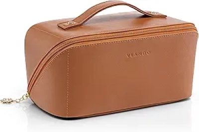 Large Capacity Waterproof Makeup Bag for Women - Travel Cosmetic Organizer with Dividers