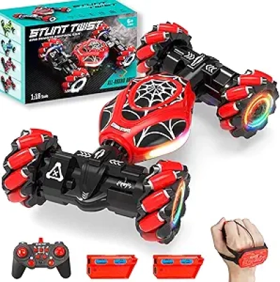 Spider Gesture RC Car - 2.4GHz Hand Control Stunt Car with Lights & Music