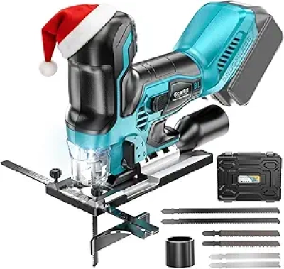 Ecarke Cordless Brushless Jig Saw for Makita 18V Battery - 3800RPM 7-Speed Professional Tool