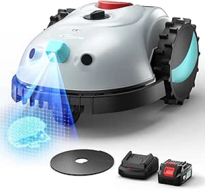 V100 Robot Lawn Mower - AI Vision Navigation, Obstacle Detection, 1,600 sq ft