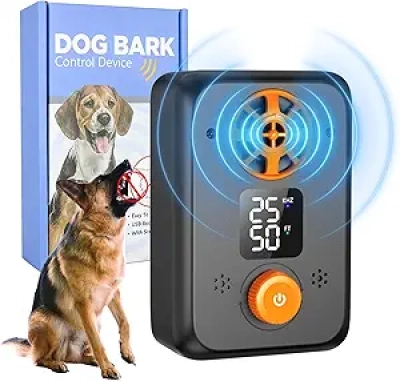 Ultrasonic Dog Bark Deterrent Device | 5 Frequency Modes | Indoor/Outdoor Anti-Barking Control