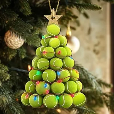 Tennis Christmas Ornament 2025 - Sports Lovers Holiday Tree Decoration