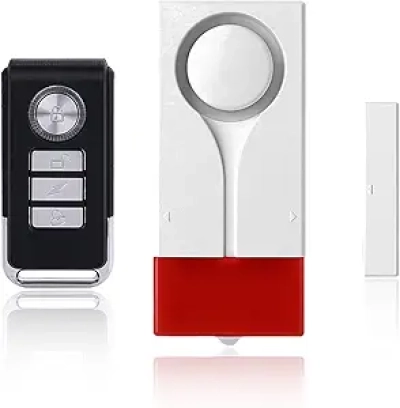 108dB Car Anti-Theft Vibration Alarm with LED Light & Wireless Remote