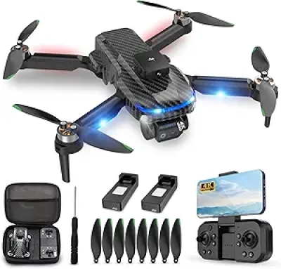 4K FPV Drone for Adults & Kids with Camera, GPS, Emergency Stop & Carrying Case