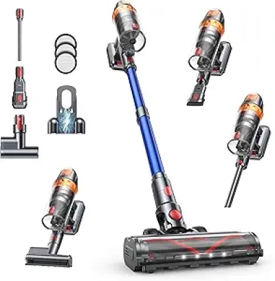 650W Cordless Stick Vacuum Cleaner - 50KPA Suction, 65 Min Runtime, Pet Hair & Mattress Tool