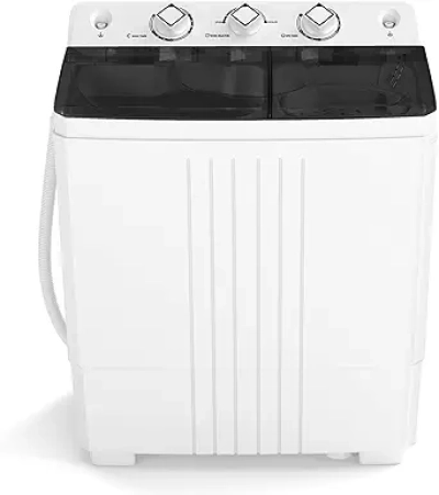 COSTWAY Portable Washing Machine Twin Tub 20Lbs - Compact Washer & Spinner for Apartments, Dorms & RVs