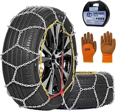 Universal Snow Chains for SUV/Truck/Car - All-Weather Tire Traction (KN110)