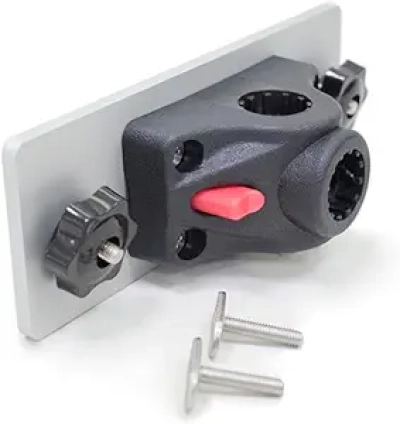 Universal 360° Rotating Fishing Rod Bracket for Boat Track Systems