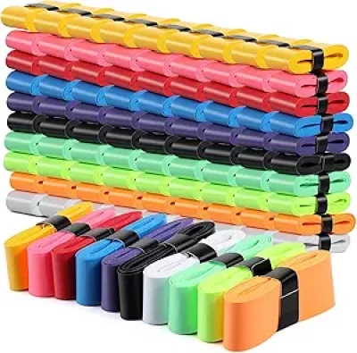 100 PCS Tennis Racket Overgrips - 10 Colors Anti-Slip Badminton Grip Tape Bulk