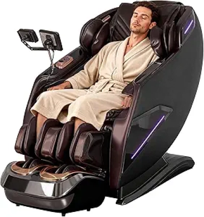 4D Full Body Massage Chair with Zero Gravity & AI Voice Control - Extended SL Track