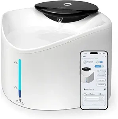 Smart Cat Water Fountain with App Control - Wireless, BPA-Free, Battery Operated