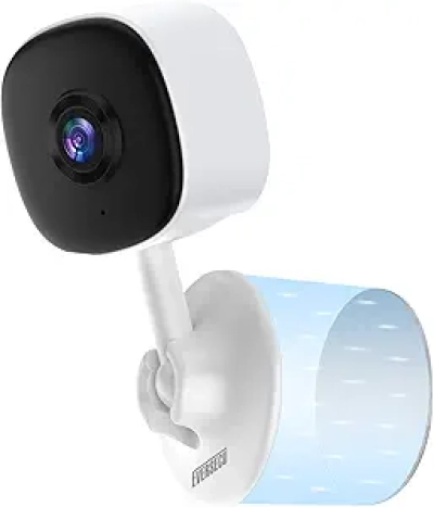 2K Magnetic Security Camera with Night Vision, 2-Way Audio & Alexa Compatible