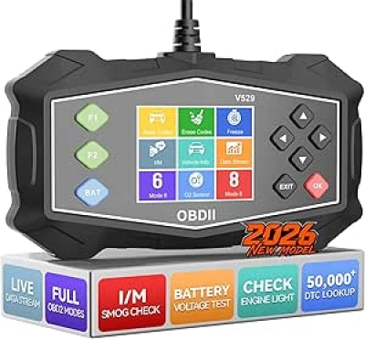 2026 OBD2 Scanner Diagnostic Tool - Check Engine Code Reader with Battery Tester & Live Data
