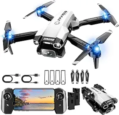 1080P Mini Drone for Beginners - WiFi Camera Drone with LED Lights & App Control