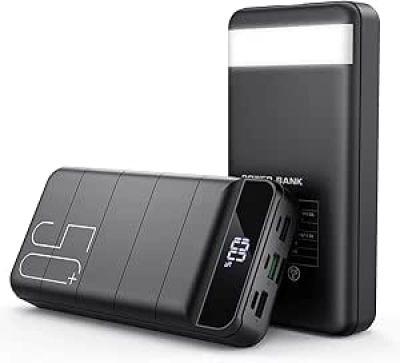50000mAh Power Bank Fast Charging 22.5W USB-C Quick Charge 4 Outputs