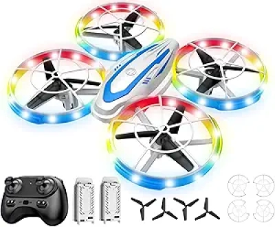Mini Drone for Kids with LED Lights | Easy-to-Fly RC Quadcopter for Beginners